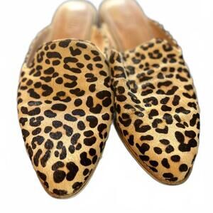 Rollie Madison Leopard Calf Hair Mules Slides Shoe